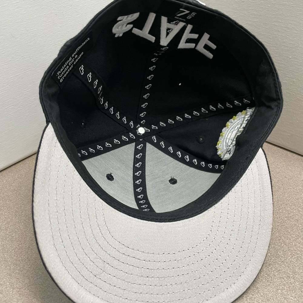 The Fundraisers Kool John Shmoplife California Staff Black Fitted 7 5/8 Hat Cap - Picture 5 of 8